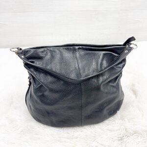 Furla Black Slouchy Hobo Leather Handbag